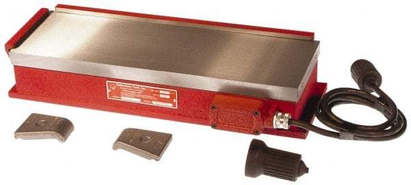 Suburban Tool - 30-1/2" Long x 12" Wide x 3-1/2" High, 390 Watts, Rectangular, Electromagnetic Chuck - 1/8" Pole Width, Transvere Pole Alignment - Caliber Tooling