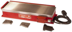 Suburban Tool - 12-1/2" Long x 6" Wide x 3-1/4" High, 56 Watts, Rectangular, Electromagnetic Chuck - 1/8" Pole Width, Longitudinal Pole Alignment - Caliber Tooling