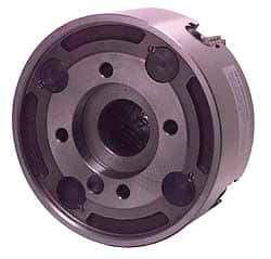 Bison - 4 Jaws, 8" Diam, Independent Manual Lathe Chuck - A2-6 Mount Spindle, Reversible, 1,800 Max RPM, 1.969" Through Hole Diam, Cast Iron - Caliber Tooling