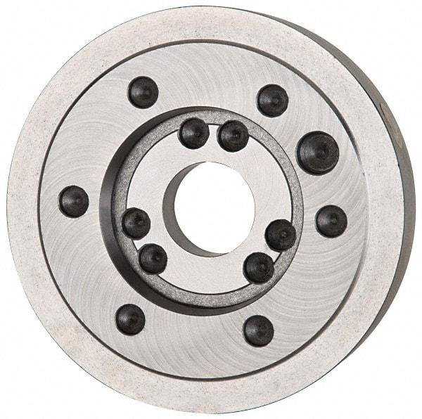 Bison - Adapter Back Plate for 12-1/2" Diam Independent & Self Centering Lathe Chucks - A1/A2-6 Mount, 4.06" Through Hole Diam, 4.19mm ID, 12.52" OD, 1.3" Flange Height - Caliber Tooling