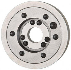 Bison - Adapter Back Plate for 12-1/2" Diam Independent & Self Centering Lathe Chucks - A1/A2-8 Mount, 4.06" Through Hole Diam, 5-1/2" ID, 12.52" OD, 1.7" Flange Height - Caliber Tooling