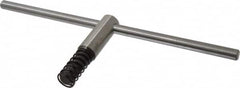 Bison - 16" Chuck Diam Compatibility, Lathe Chuck Key - Compatible with 4-Jaw Chucks, Self Ejecting, 5-33/64" Body Length, 0.6693" Actual Key Square Size - Caliber Tooling