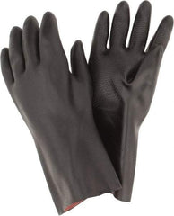 MAPA Professional - Size 2XL (11), 14" Long, 30 mil Thick, Neoprene Chemical Resistant Gloves - Textured Finish, Gauntlet Cuff, Black - Caliber Tooling