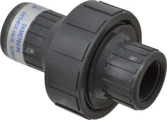 Plast-O-Matic - 3/4" PVC Check Valve - Inline, FNPT x FNPT, 150 WOG - Caliber Tooling