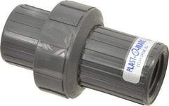 Plast-O-Matic - 1" PVC Check Valve - Inline, FNPT x FNPT, 150 WOG - Caliber Tooling