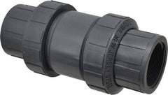 Plast-O-Matic - 2" PVC Check Valve - Inline, FNPT x FNPT, 150 WOG - Caliber Tooling