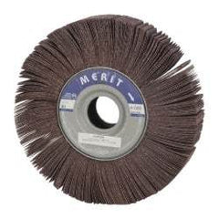 Merit Abrasives - 10" Diam, 80 Grit Aluminum Oxide Unmounted Flap Wheel - 1-3/4" Hole, 2" Wide, Coated, Medium Grade, 4,000 Max RPM , Cloth Backing - Caliber Tooling