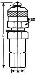 Voss - 9/16 Thread, 6,000 Max psi, Test Point To JIC Swivel - 68mm Long, Pressure Tests - Caliber Tooling