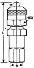 Voss - 9/16 Thread, 6,000 Max psi, Test Point To JIC Swivel - 68mm Long, Pressure Tests - Caliber Tooling