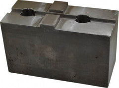 H & R Manufacturing - 24 to 36" Chuck Capacity, Tongue & Groove Attachment, Square Soft Lathe Chuck Jaw - Steel, 3" Btw Mount Hole Ctrs, 5-5/8" Long x 2-1/2" Wide x 3-5/16" High, 1/2" Groove - Caliber Tooling