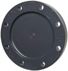 Value Collection - 8" Pipe, 13-1/2" OD, PVC Blind Pipe Flange - Schedule 80, Gray - Caliber Tooling