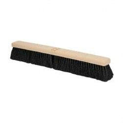 PRO-SOURCE - 24" General Purpose Polypropylene Push Broom - 3" Bristle Length, Plastic Block, Bolt-On Handle Connection, Handle Sold Separately - Caliber Tooling