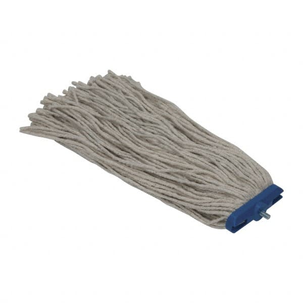 PRO-SOURCE - 1" White Head Band, Large Cotton Cut End Mop Head - 4 Ply, Screw On Connection, Use for Heavy Duty Floor Cleaning - Caliber Tooling