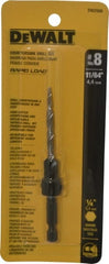 DeWALT - #8 Cutter Diam, 11/64" Drill Compatibility, Adjustable Depth Drill Countersink - Caliber Tooling