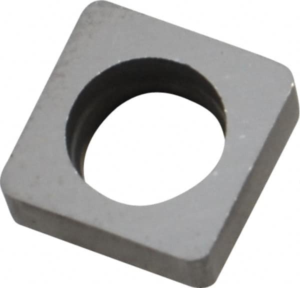 Made in USA - 3/8" Inscribed Circle, Square Shim for Indexables - Carbide, 1/8" Thick, ISSN Shim Style, Negative Rake - Caliber Tooling