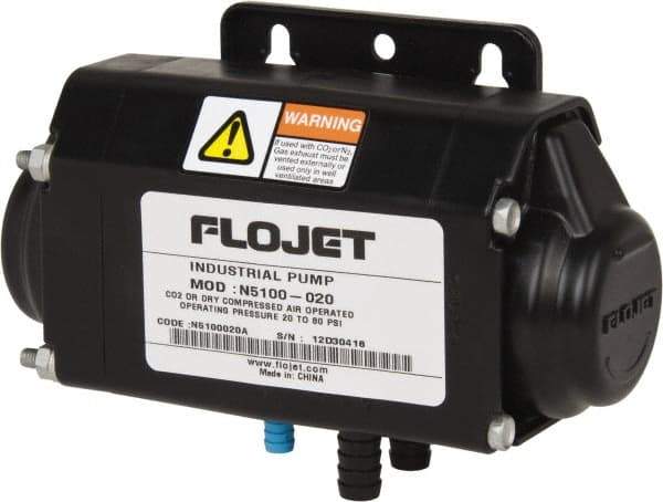 FloJet - 3/8" NPT, Nonmetallic, Air Operated Diaphragm Pump - Viton Diaphragm, Acetal Coplymer Housing - Caliber Tooling