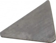 Made in USA - 1/4" Inscribed Circle, Triangle, T Chipbreaker for Indexables - Left Hand, Right Hand Cut, 0.063" Thick, 0.071" Effective Width, Carbide - Caliber Tooling