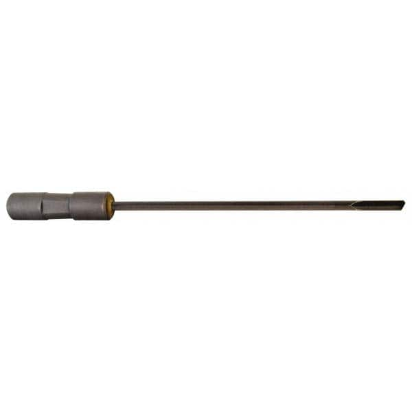 Made in USA - #27, 18" Flute Length, 19" Depth of Cut, Carbide-Tipped Shank, Single Flute Gun Drill - Caliber Tooling