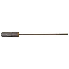 Made in USA - 5/16", 32" Flute Length, 33" Depth of Cut, Carbide-Tipped Shank, Single Flute Gun Drill - Caliber Tooling