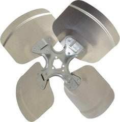 Made in USA - 14" Blade Diam, Commercial Fan Blade - Clockwise Rotation, 4 Blades - Caliber Tooling