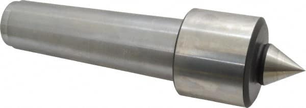 Royal Products - MT5 Taper Shank, 2.45" Head Diam 5,740 Lb Capacity Live Center - 4,500 Max RPM, 2.03" Head Length, 1-1/8" Point Diam, 1-3/16" Point Len, 750 Lb Max Workpc, 8-13/16" OAL, Standard Point - Caliber Tooling