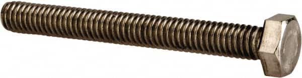 Value Collection - 5/16-18 UNC, 2-3/4" Length Under Head Hex Head Cap Screw - Fully Threaded, Grade 316 Stainless Steel, Uncoated, 1/2" Hex - Caliber Tooling