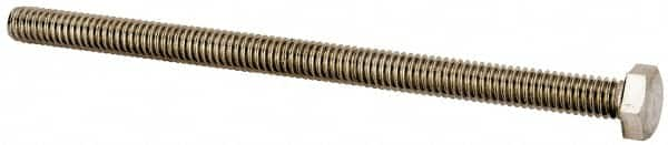 Value Collection - 5/16-18 UNC, 5" Length Under Head Hex Head Cap Screw - Fully Threaded, Grade 316 Stainless Steel, Uncoated, 1/2" Hex - Caliber Tooling