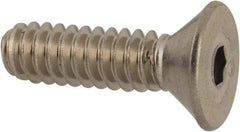 Value Collection - #6-32 UNC Hex Socket Drive, 82° Flat Screw - Grade 316 Stainless Steel, 1/2" OAL - Caliber Tooling