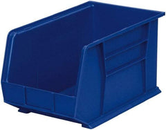 Akro-Mils - 60 Lb. Load Capacity, 18" Deep, Blue Polymer Hopper Stacking Bin - 10" High x 11" Wide x 18" Long - Caliber Tooling