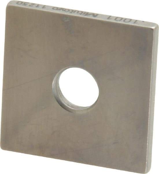 Mitutoyo - 0.1001" Square Steel Gage Block - Accuracy Grade 0, Includes Certificate of Inspection - Caliber Tooling