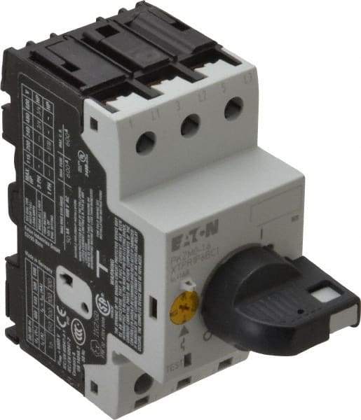 Eaton Cutler-Hammer - 1.6 Amp, IEC, Open Pushbutton Manual Motor Starter - 45mm Wide x 94mm Deep x 3.6667" High, 3/4 hp at 480/600 V, CE Approved, CSA Certified, DIN VDE, EN/IEC, UL 508 Type E Compliant & UL Listed - Caliber Tooling