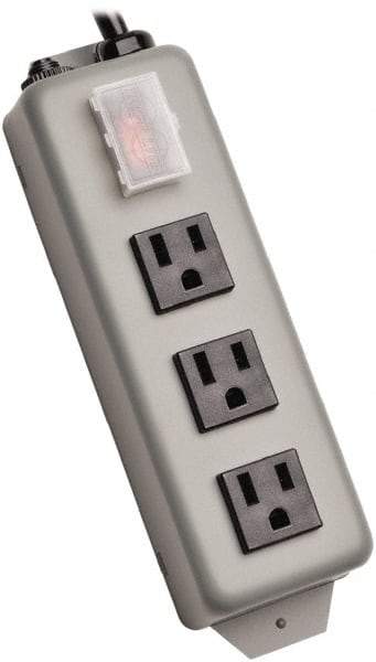 Tripp-Lite - 10 Outlets, 120 VAC15 Amps, 6' Cord, Power Outlet Strip - Keyhole, Tab Mount, 5-15 NEMA Configuration, 8-3/4" Strip - Caliber Tooling