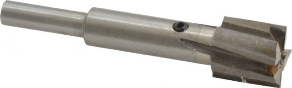 Value Collection - 19/32" Diam, 1/4" Shank, Diam, 4 Flutes, Straight Shank, Interchangeable Pilot Counterbore - Caliber Tooling