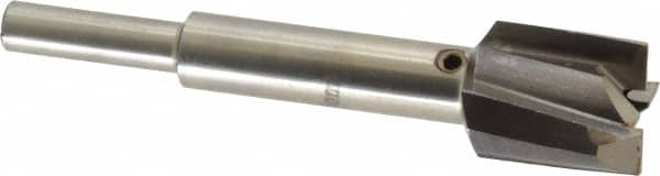 Value Collection - 21/32" Diam, 1/4" Shank, Diam, 4 Flutes, Straight Shank, Interchangeable Pilot Counterbore - Caliber Tooling