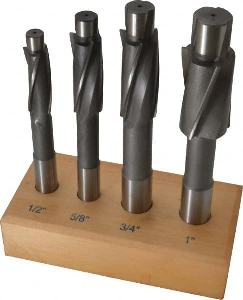 Value Collection - 1/2 to 1" Socket Head Cap Screw Compatible, High Speed Steel, Solid Pilot Counterbore Set - Caliber Tooling