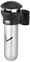 Rubbermaid - 0.6 Gal Stainless Steel Cigarette & Cigar Receptacle - 11-5/8" Wide x 18" High - Caliber Tooling