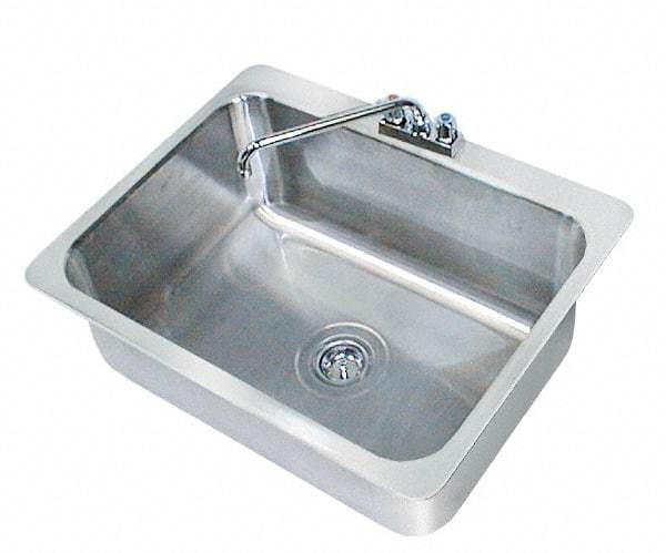 Advance Tabco - 28" Long x 20" Wide Inside, 1 Compartment, Stainless Steel Stainless Steel Drop In Sink - 20 Gauge, 31" Long x 24-1/2" Wide Outside, 12" Deep - Caliber Tooling