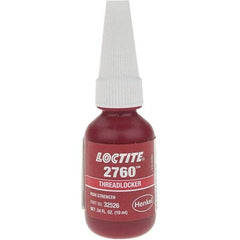 Loctite - 10 mL Bottle, Red, High Strength Liquid Threadlocker - Series 2760, 24 hr Full Cure Time - Caliber Tooling