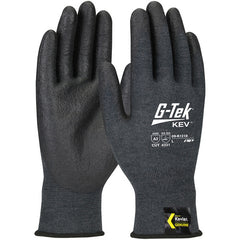 09-K1218/S Gloves w/Kevlar Brand - G-Tek KEV - Kevlar Engineered Yarn - Gray 18 Gauge - NeoFoam - ANSI A3 - Exact Industrial Supply