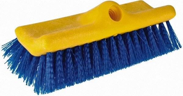 Rubbermaid - 2" Bristle Length, Polypropylene Scrub Brush - 10" OAL, Blue, Plastic Block - Caliber Tooling