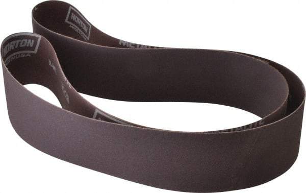 Norton - 2-1/2" Wide x 60" OAL, 120 Grit, Aluminum Oxide Abrasive Belt - Aluminum Oxide, Fine, Coated, X Weighted Cloth Backing, Series R228 - Caliber Tooling