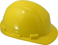 North - ANSI Type II, Class E Rated, 4-Point, Pin Lock Adjustment Hard Hat - Size 6-1/2 to 8, Yellow, Standard Brim - Caliber Tooling