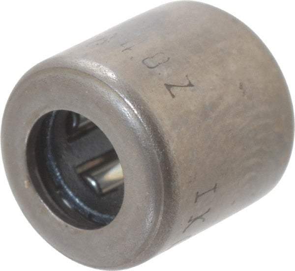 IKO - 0.157" Bore Diam, 400 Lb. Dynamic Capacity, 4 x 8 x 8mm, Caged, Open End, Shell Needle Roller Bearing - 0.315" Outside Diam, 0.315" Wide - Caliber Tooling