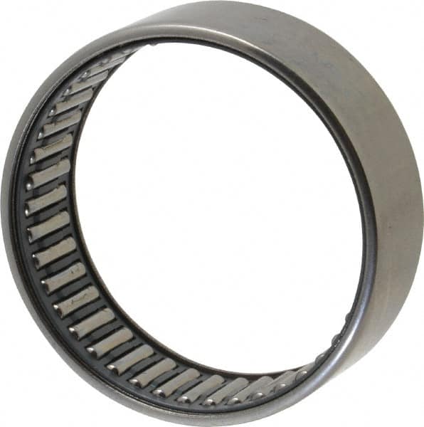 IKO - 2.165" Bore Diam, 7,100 Lb. Dynamic Capacity, 55 x 63 x 20mm, Caged, Open End, Shell Needle Roller Bearing - 2.48" Outside Diam, 0.787" Wide - Caliber Tooling