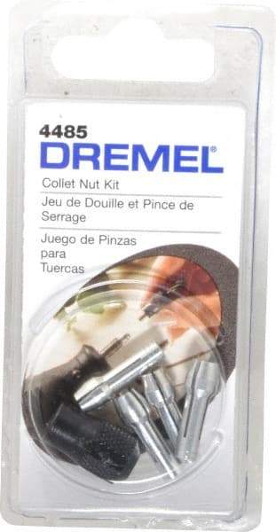 Dremel - 1/32, 1/16, 3/32 and 1/8 Inch Rotary Tool Collet Nut Kit - Includes 480, 481, 482, 483 and Collet Nut - Caliber Tooling