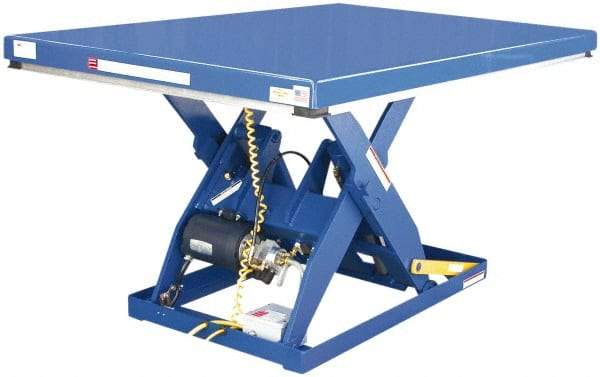 Vestil - 2,000 Lb Capacity Electric Scissor Lift Table - 7" Lift Height, 48" Platform Length x 48" Platform Width - Caliber Tooling