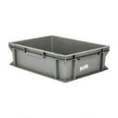 SSI Schaefer - 0.38 Cu Ft, 55 Lb Load Capacity Gray Polypropylene Tote Container - Stacking, 15.8" Long x 11.9" Wide x 4.8" High - Caliber Tooling