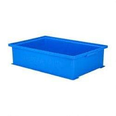 SSI Schaefer - 0.42 Cu Ft, 22 Lb Load Capacity Blue Polyethylene & Conductive PP Tote Container - Stacking, 18.4" Long x 12-1/2" Wide x 4.6" High - Caliber Tooling