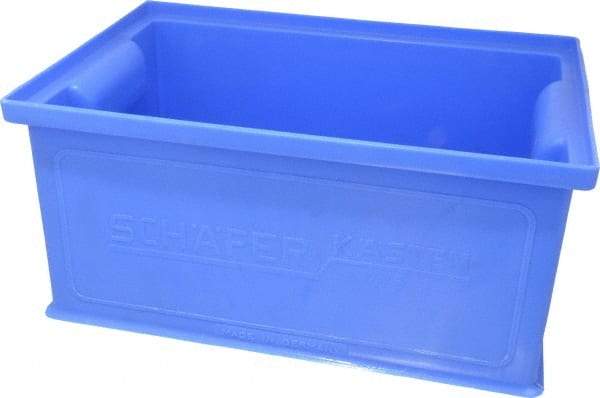 SSI Schaefer - 0.25 Cu Ft, 22 Lb Load Capacity Blue Polyethylene & Conductive PP Tote Container - Stacking, 12.3" Long x 8.3" Wide x 5.8" High - Caliber Tooling