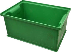 SSI Schaefer - 0.25 Cu Ft, 22 Lb Load Capacity Green Polyethylene & Conductive PP Tote Container - Stacking, 12.3" Long x 8.3" Wide x 5.8" High - Caliber Tooling